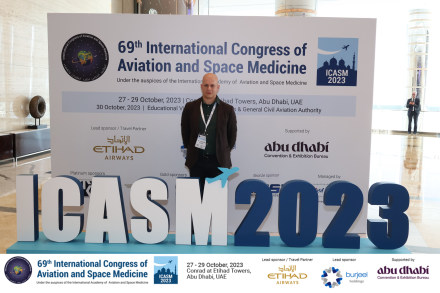 Dr. Szűcs Botond az IAASM 2023-as konfereciáján, az ICASM-on